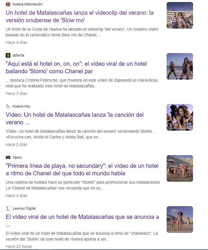 cobertura en medios al buscar en google